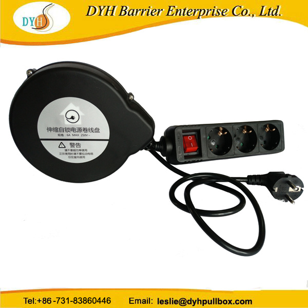 Wholesale Office Equipment Retractable Cord Power Cable Rewinder with Socket
