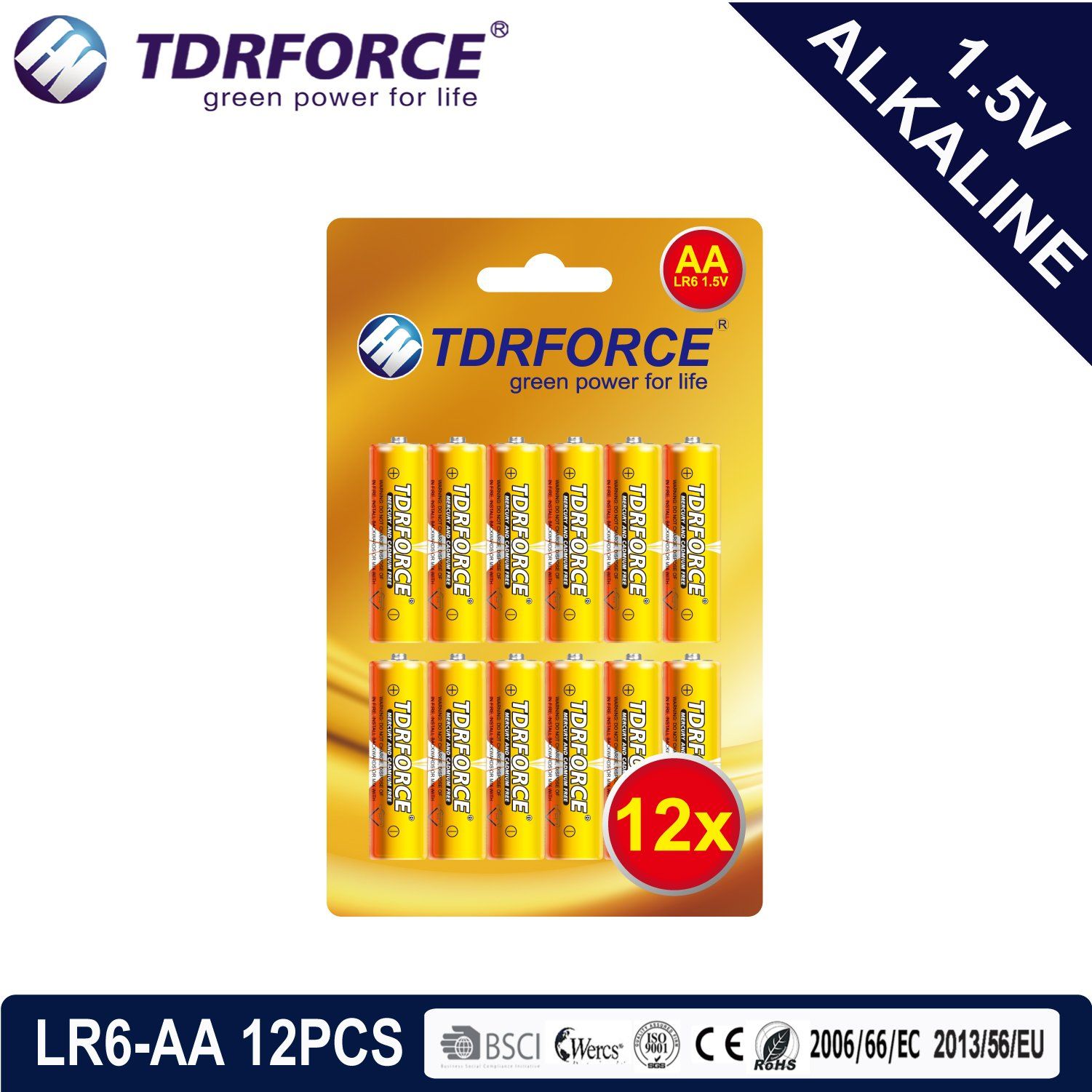 Alkaline Dry Battery with Ce Approved for Toy 16PCS Blister Card (LR6-AA Size)