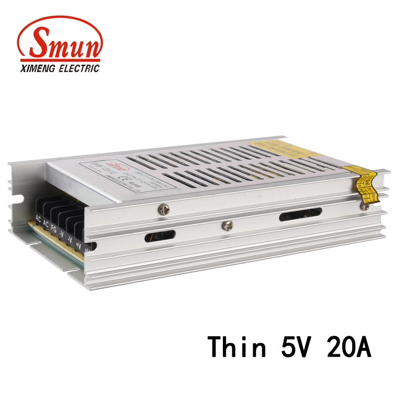 Smun 100W 5VDC 20A Single Output Ultra-Thin Switching Power Supply