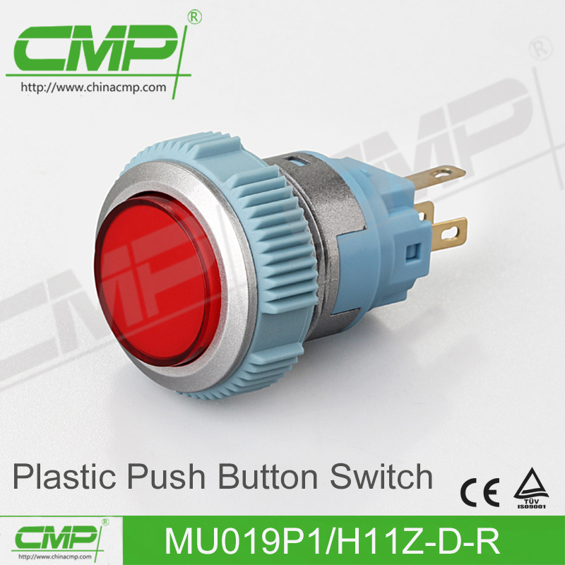 19mm High Head Plastic Push Button Control Switch