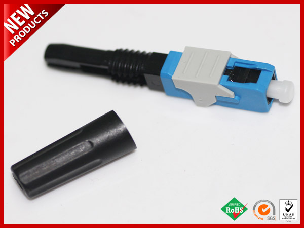 3.0mm SC APC Singlemode Fiber Optical Field Assembly Connector