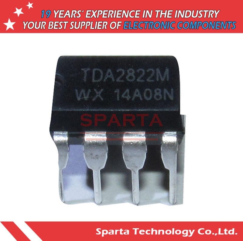 Tda2822m 2822 Tda2822 Sop8/DIP8 Dual Power Amplifier Integrated Circuit