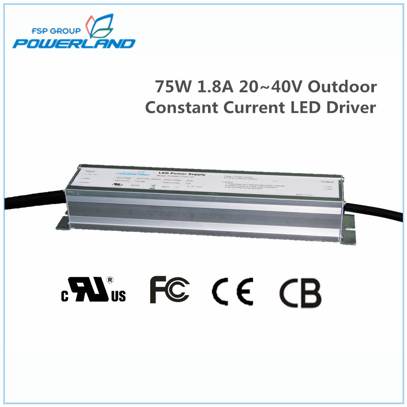 75W 1.8A 20~40V Outdoor IP67 Constant Current LED Driver