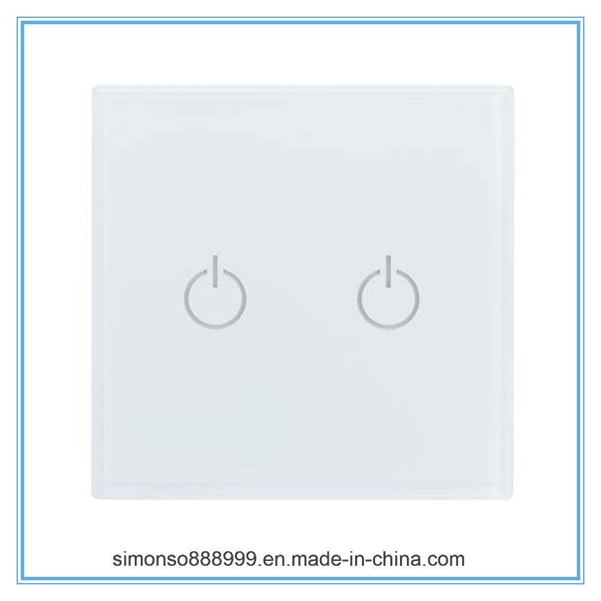 Factory Customizing 2-Gang Energy-Saving Crystal Toughened Glass Energy-Saving Switch
