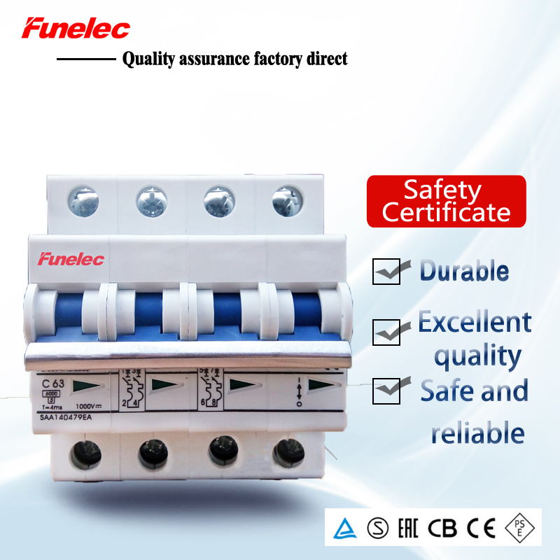 1000V 63A 2p DC Mini Circuit Breaker with Ce Certificate