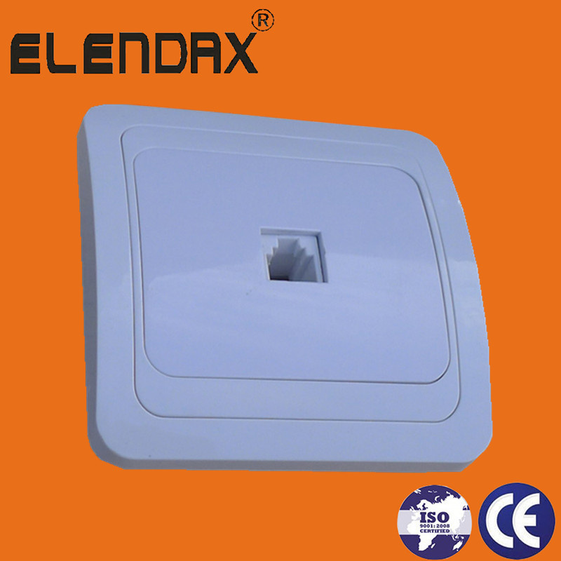 EU Style Flush Mounting Wall Phone Socket (F2007)