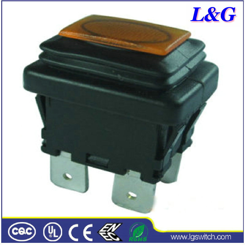 Dpst Waterproof Illuminated Electrical Push Button Switch