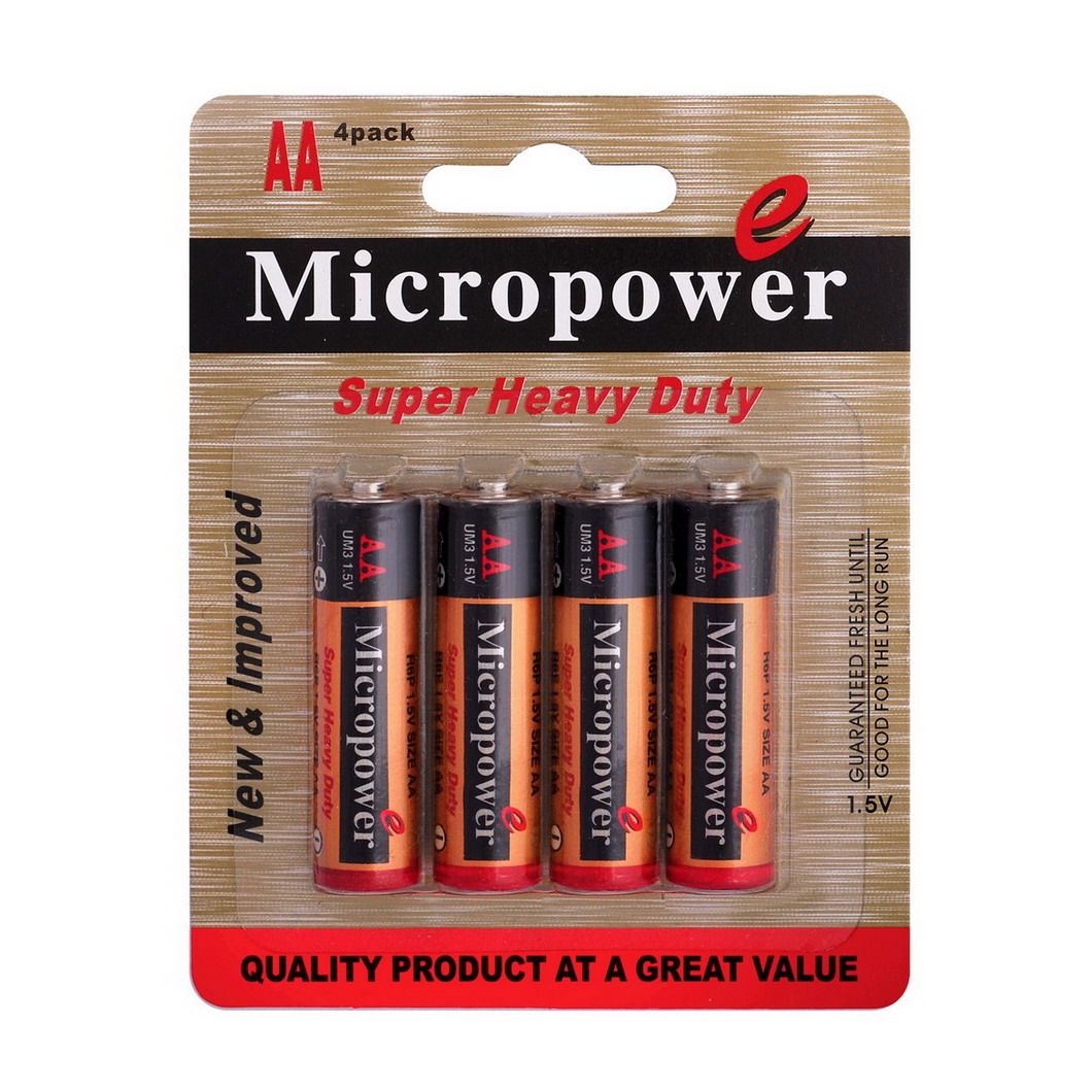 Zinc Carbon Battery AA/R6p