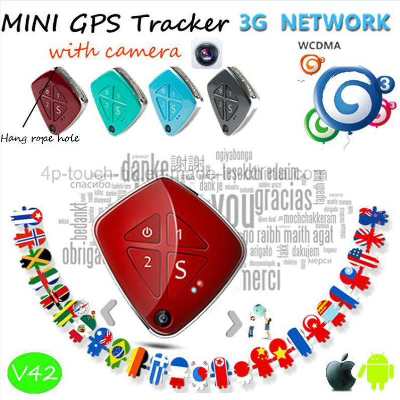 Hot Sale Mini 3G Personal GPS Tracker with Camera (V42)