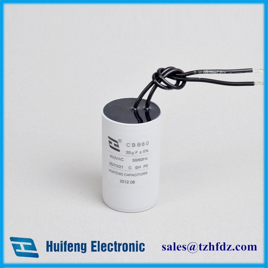 Cbb60 Motor Run Capacitor with Wires