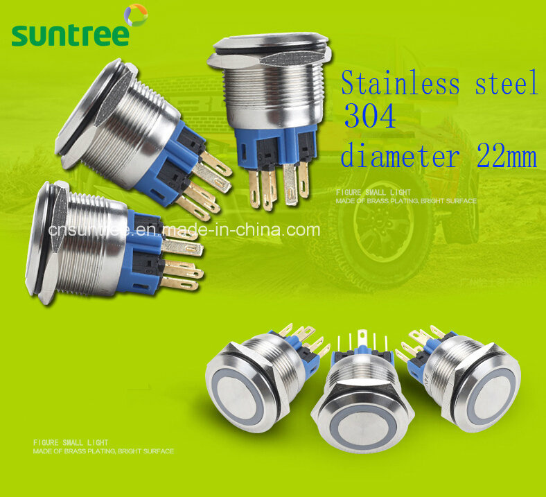 Automotive Electrical Switches Flat Actuator Pushbutton Switch