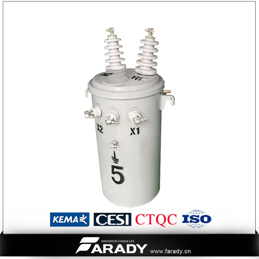Single Phase Pole Mounted Oil 110V Transformer 5 kVA