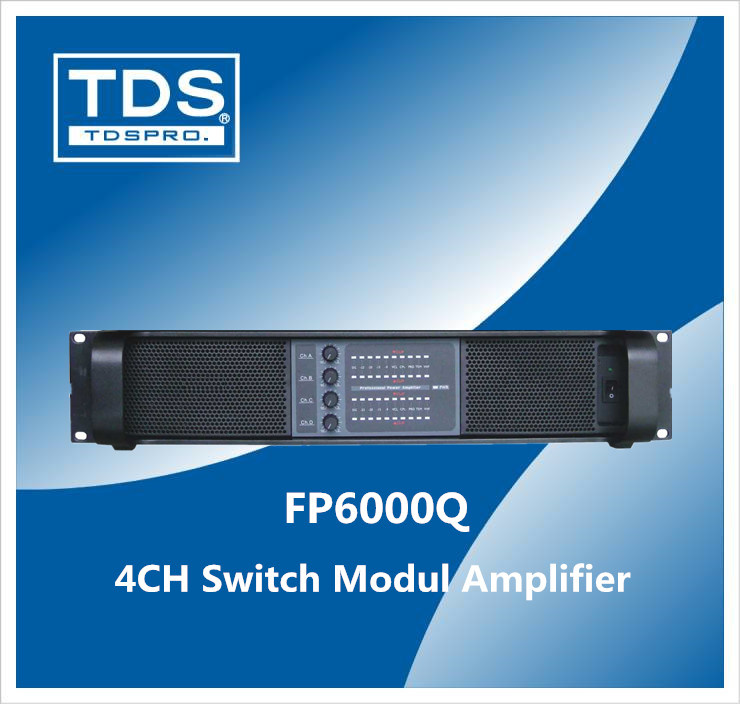 (FP6000Q) Professional 4 Channel Transistor Tube Push-Pull Amplifier
