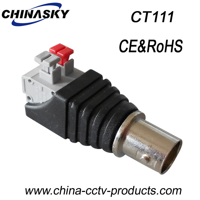 CCTV Female Cable Connector BNC with Screwless 