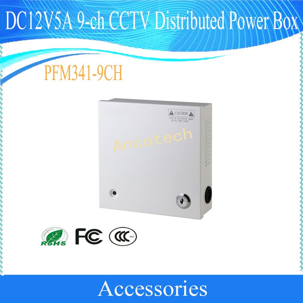 Dahua Security Accessories DC12V5a 9-CH CCTV Distributed Power Box (PFM341-9CH)