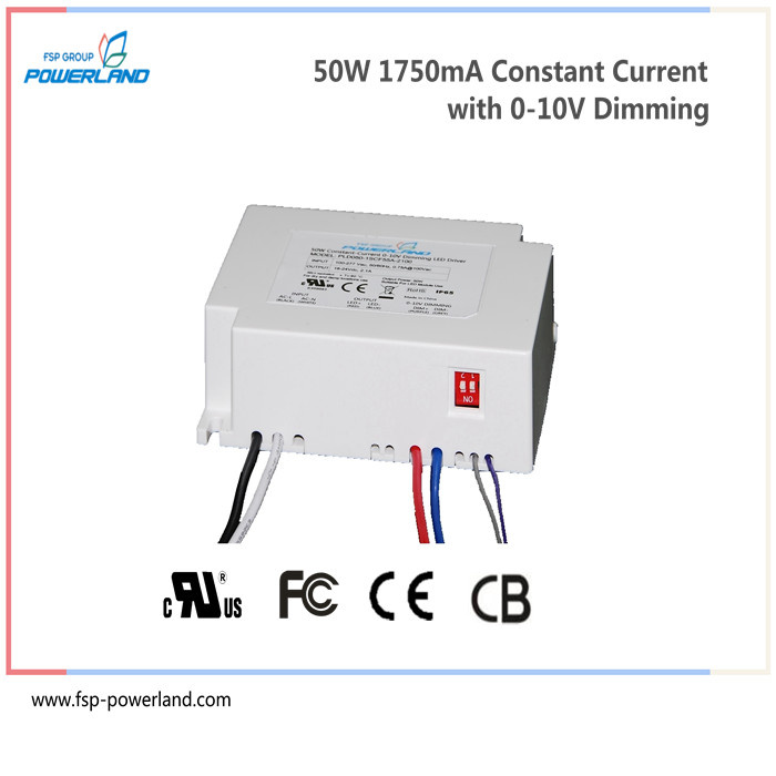 50W 1750mA Dimmable LED Driver with Ce RoHS Approval