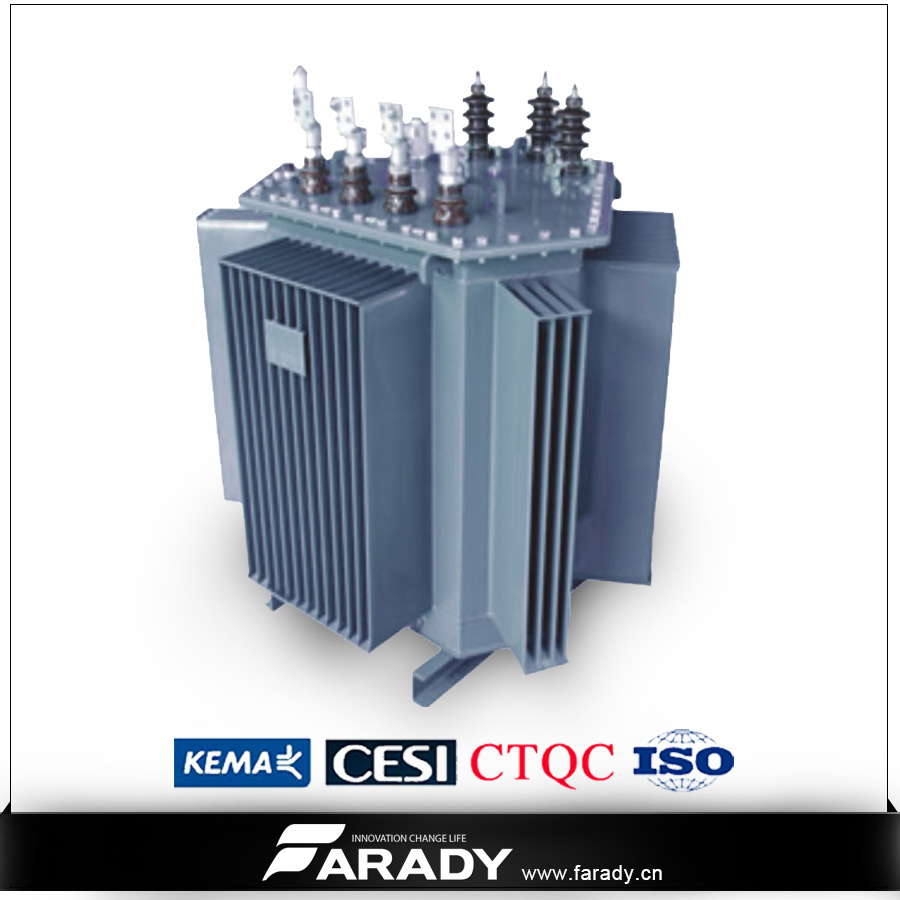 Three Phase Oil Immersed 50Hz/60Hz Low Loss Wounded Core Transformer 250 kVA