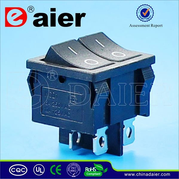 Black 4pin on-off 6A 250V Rocker Switch