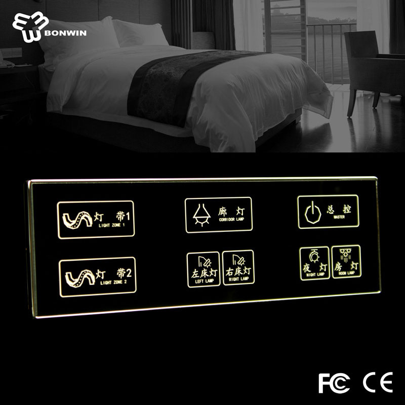 Best Hotel/Home Metal Shell and Imported Tempered Glass Touch Screen Wall Switch Board