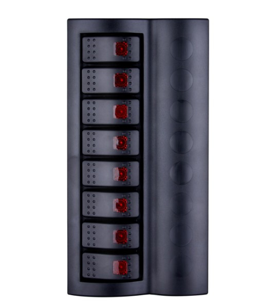 Marine Boat Splashproof Switch Panel 8 Gang