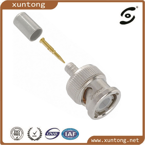 Crimp on Male CCTV BNC Connector for Coaxial Cable