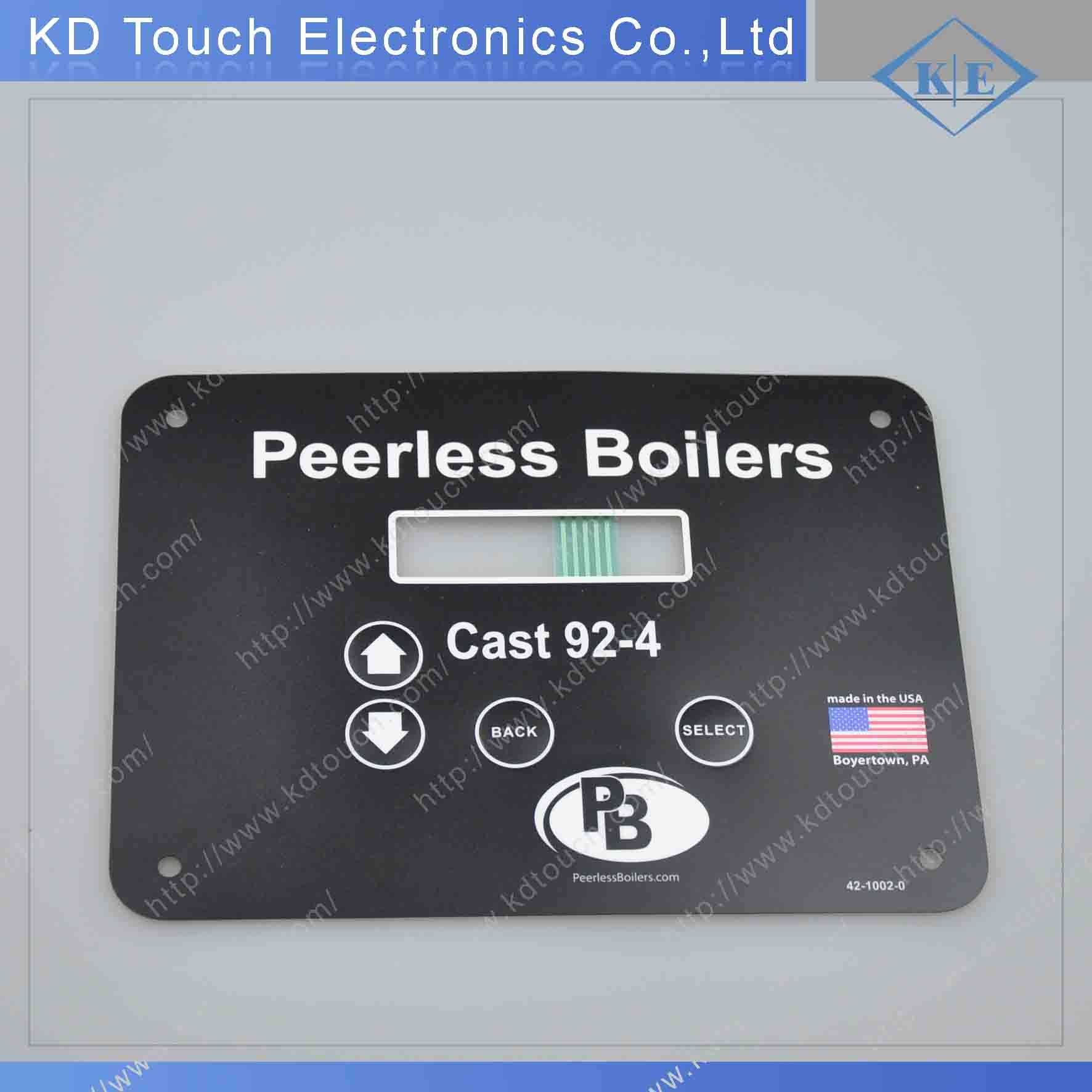Push Button Embossing Tactile Membrane Keypad for Boiler