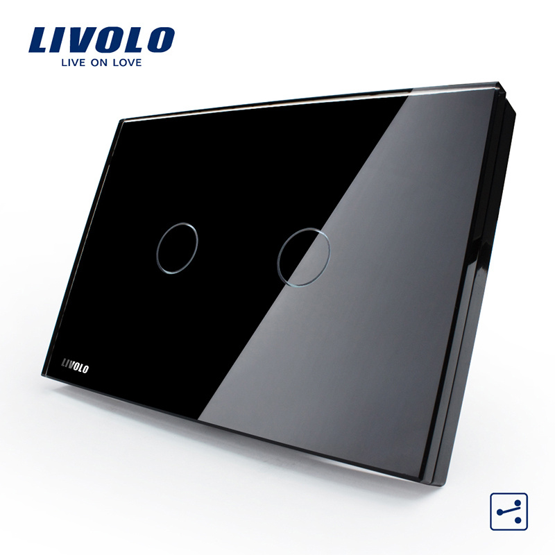 Livolo Electrical Panel Touch Sensor 2 Gang 2 Way Switch Vl-C302s-81/82
