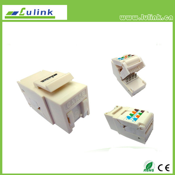 UTP Cat5e Folding Type 90 Degree Tooless RJ45 Keystone Jack