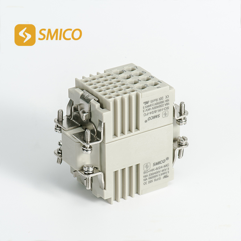HK Series Waterproof Rectangular Electrical Heavy Duty Connector Similar Harting