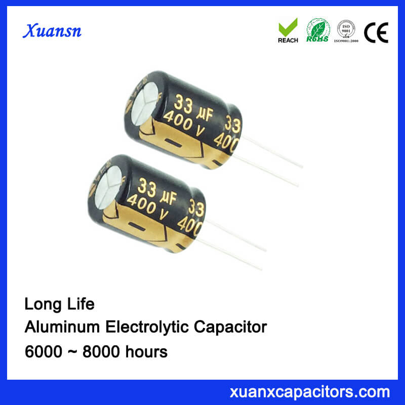 33UF 400V Electrolytic Capacitor for Waterproof Power Supply