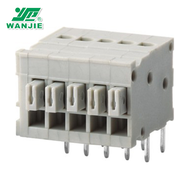 PCB Screwless Spring Terminal Block Male Female Connector Wj211V211r, Pitch 2.54mm