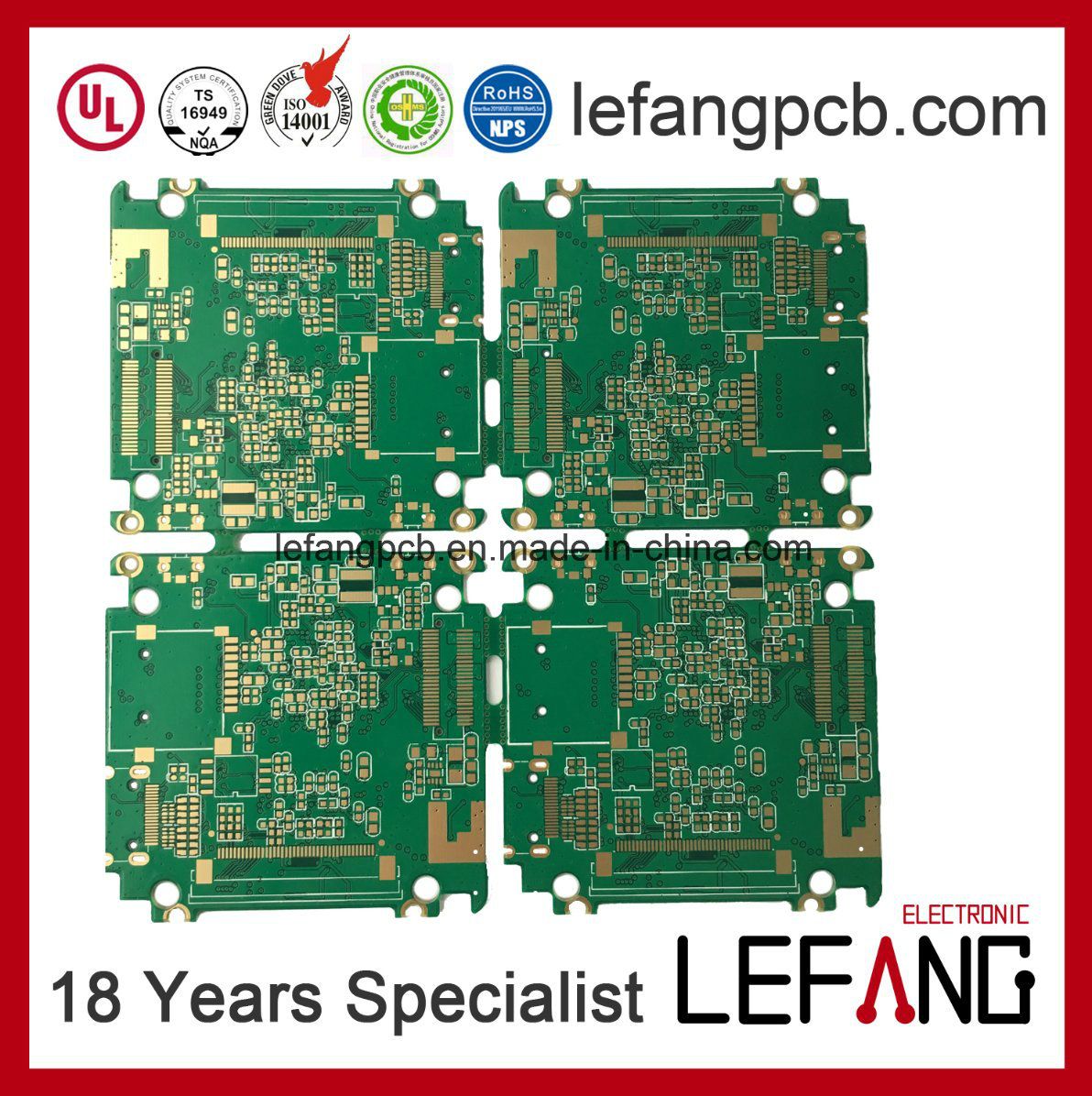 Multilayers Electronics Digital Video PCB Board PCBA Wth Enig Surface