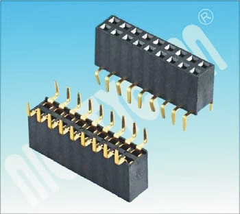 U Type 2.54mm H: 8.5mm Centipede Foot Femal Header Connector