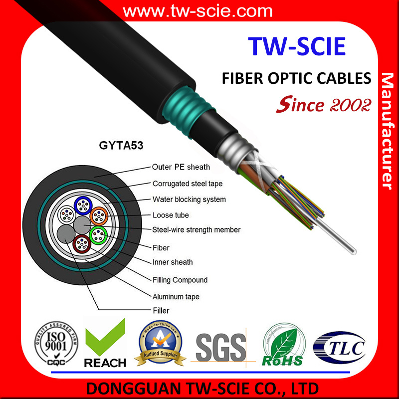 GYTA53 Armoured Underground Fiber Optic Cable
