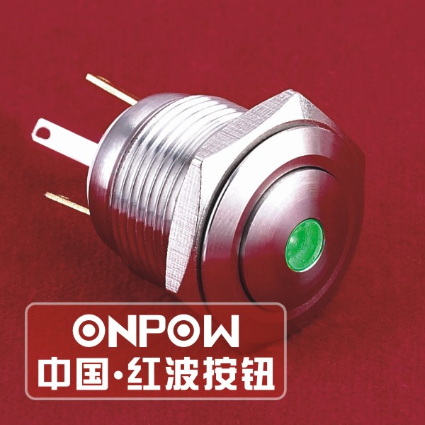 Onpow 16mm Push Button Switch (GQ16B-10D/JL/R/12V/S, CE, CCC, RoHS)