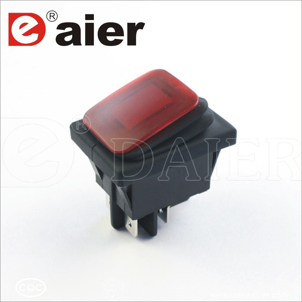 CQC Double Pole 12V Illuminated Sealed Rocker Switch