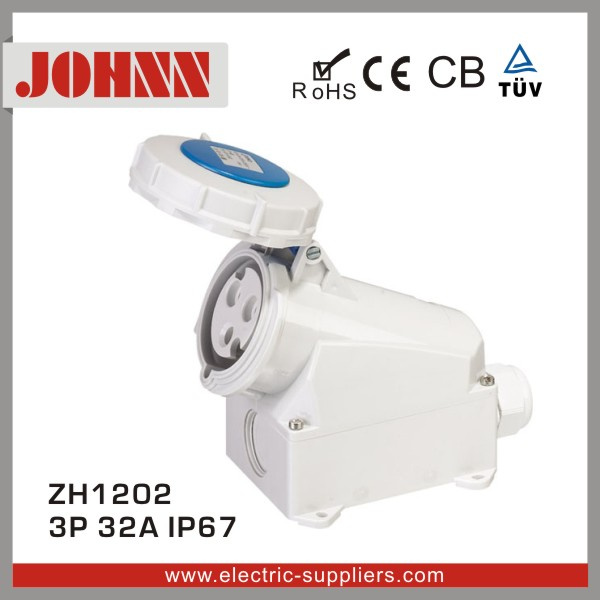 IP67 3p 32A Surface Mounted Socket for Industrial