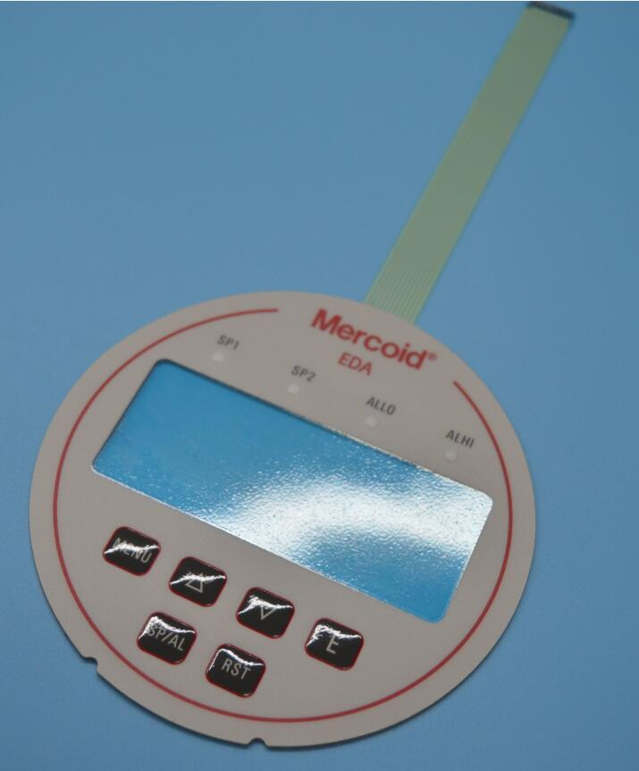 Embossed Domes Membrane Switch for Medical Equipment with LCD Window