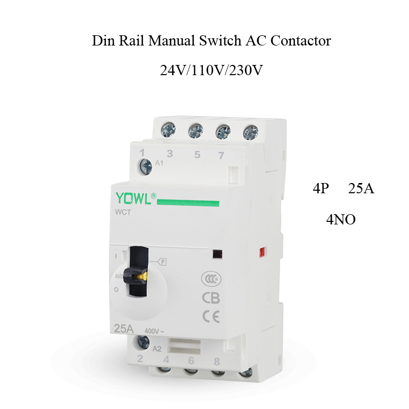 4p 25A Ict Manual Control Household Electrical AC Contactor