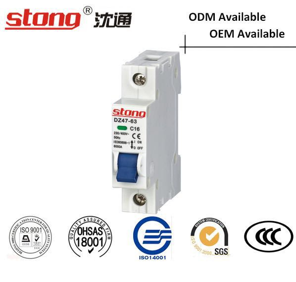 Mini Vacuum Circuit Breaker Dz47-63 (With Indicator) Overcurrent Protection