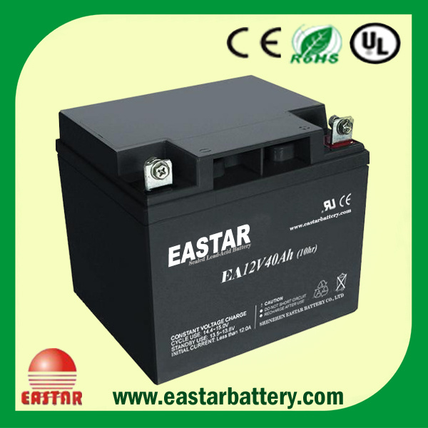 Rechargeable Battery 12V 40ah with CE UL ISO9001 ISO14001 Certificate