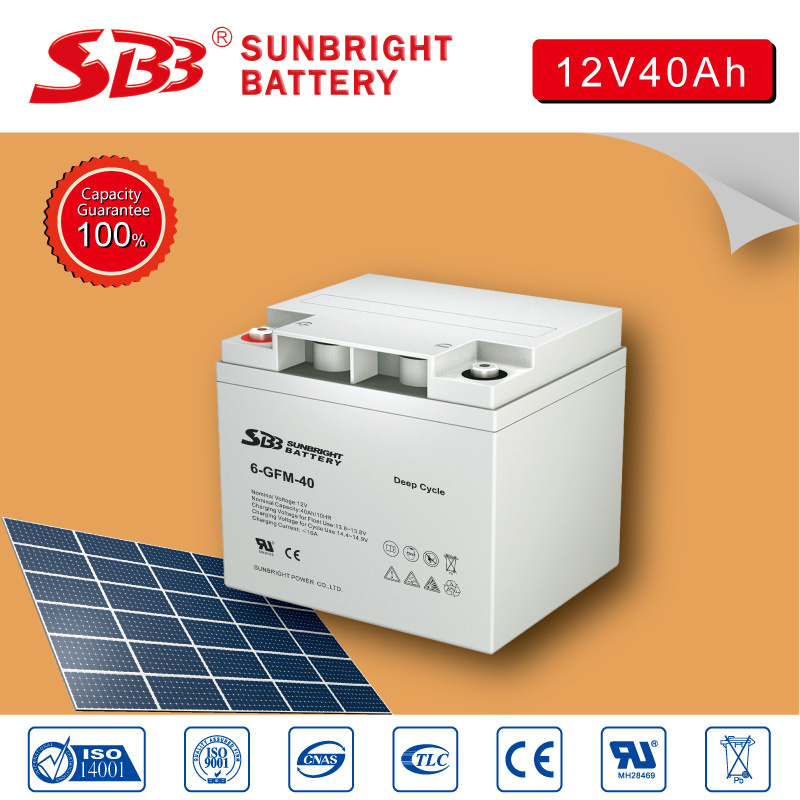 Sunbright Manufacture Deep Cycle Battery 12V40ah