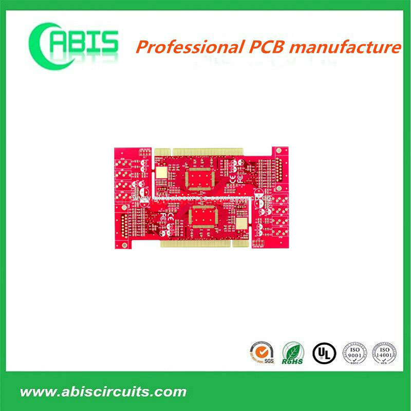 Red Ink White Silkscreen Gold Fingers&Enig PCB