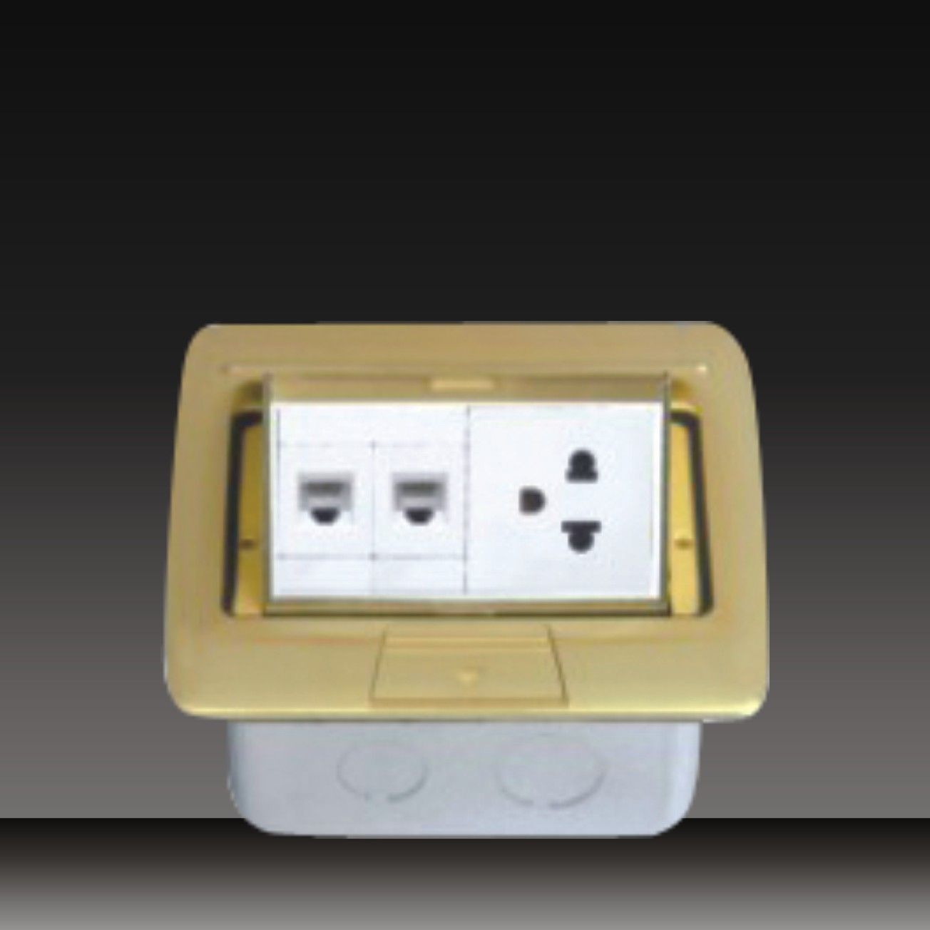 2 Gang Telephone Socket + 3 Pin Socket (HDC-1-5)
