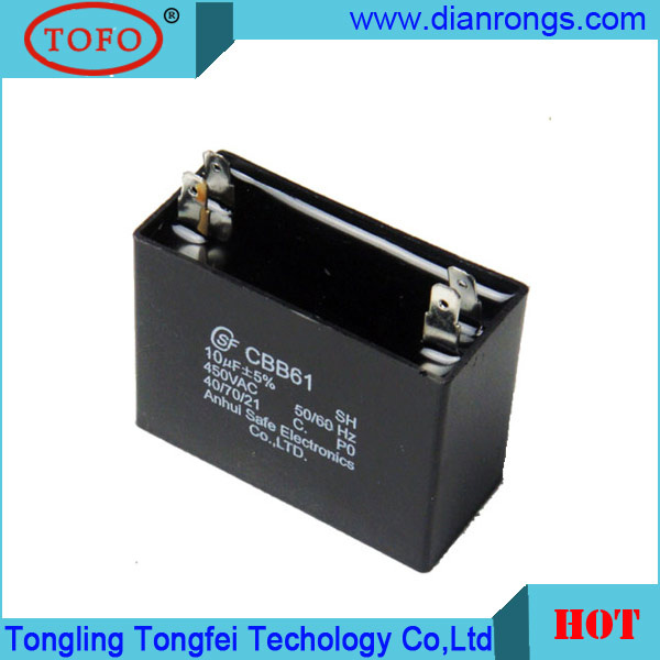 Polypropylene Capacitor 2.5mfd Cbb61 Capacitor for Fan Motors