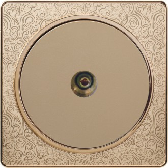 Pattern Design British Standard Golden One TV Socket Flat