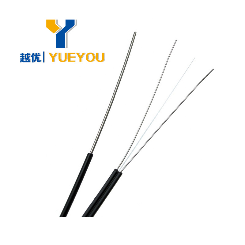 Stainless Steel Singlemode FTTH Cable 2 Fo Corning Fiber Optic Drop Cable