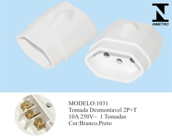 Inmetro Approved Brazilian Removable Socket with Hook Hole (1031)
