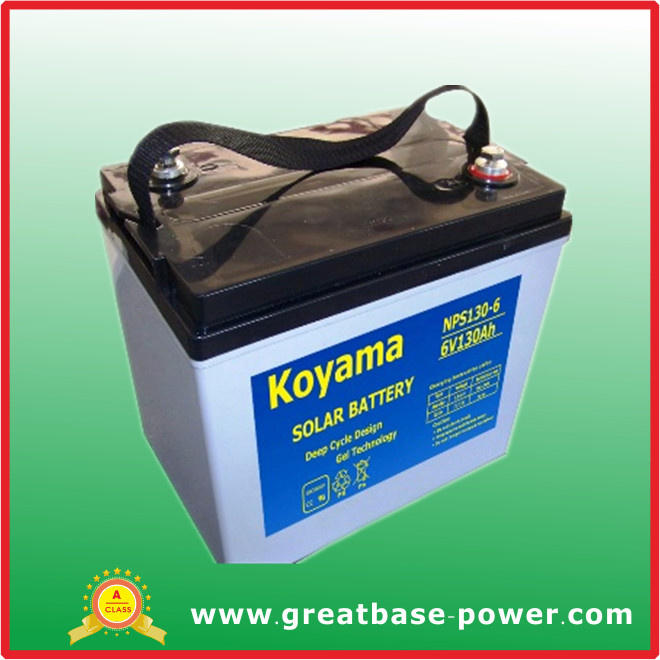 130ah 6V Solar Battery Deep Cycle Gel Battery