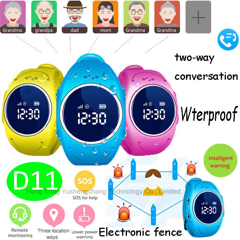 IP67 Waterproof GPS Tracking Watch for Children with Geo-Fence D11